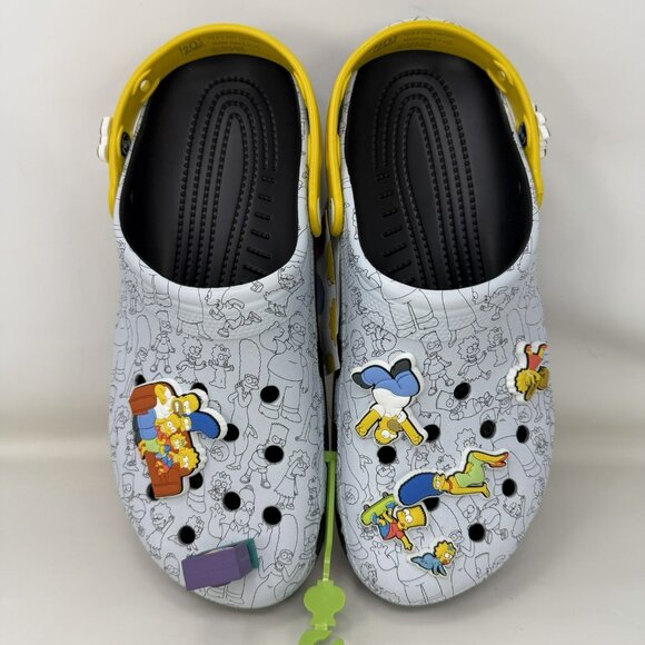 Crocs X The Simpsons Classic Clog Gray Black Yellow Men's Size 13 - Picture 5 of 7